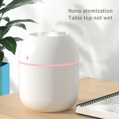 Portable Water Drop Humidifier White USB Desktop Indoor Air Atomization Humidifier Household Mute Large Spray Humidifier