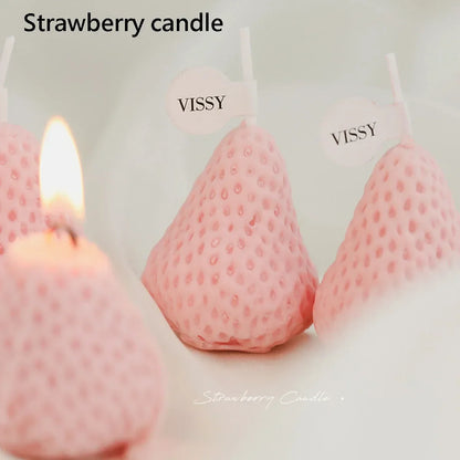 New Creative Strawberry Aromatherapy Candle with Hand Gift Fragrance Decoration Handmade Candle candle