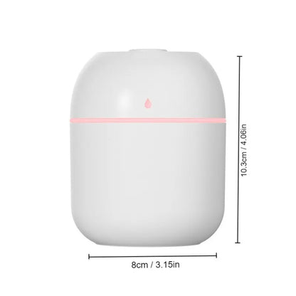 Portable Water Drop Humidifier White USB Desktop Indoor Air Atomization Humidifier Household Mute Large Spray Humidifier